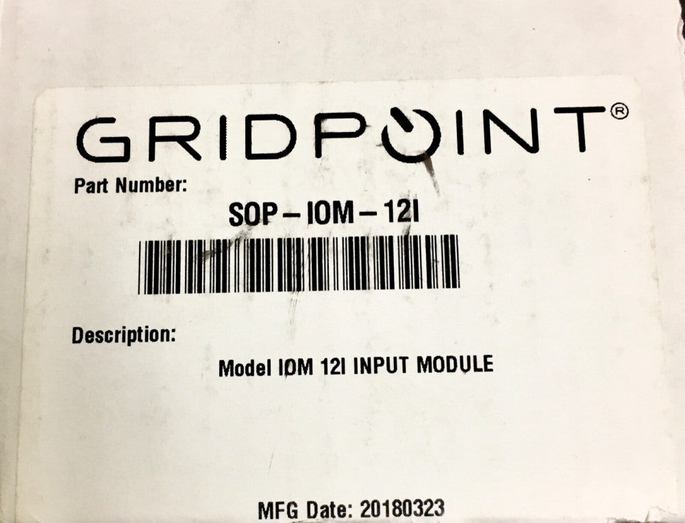 GRIDPOINT SOP IOM 12I Model IOM 12I Input Module