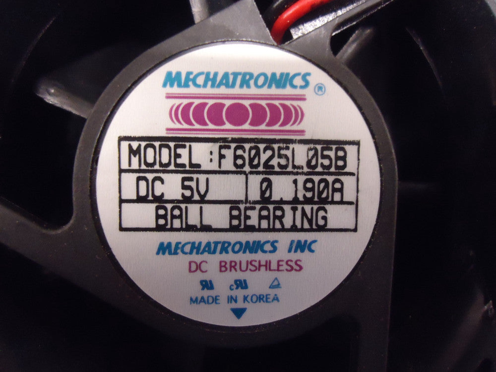 F6025L05B Mechantronics Fan, DC5V, 0.19A, brushless BRAND NEW!