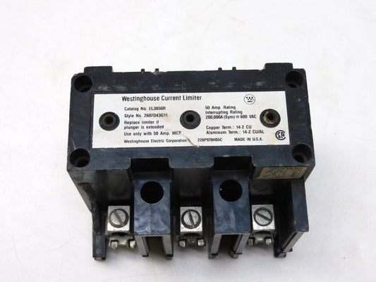 WESTINGHOUSE EL3050R CURRENT LIMITER 50A 600VAC DAMAGED CORNERS