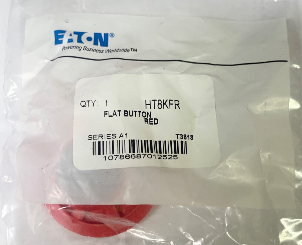 EATON CUTLER HAMMER HT8KFR Twist On Push Pull Red Mushroom Head CAP Flat 