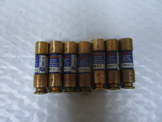 NEW LOT OF 7 BUSSMANN FUSETRON FUSE FRN-R-5 5A AMP  250Vac