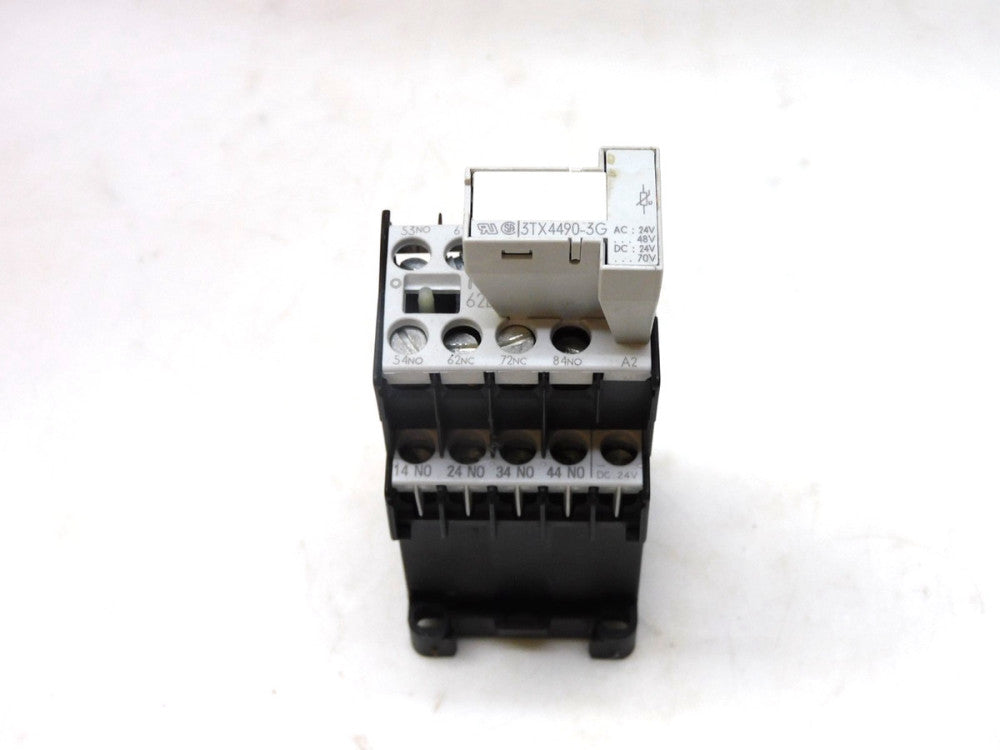 Siemens 3TH2262-0BB4 10A 24Vdc 6NO+2NC Contactor Relay W/ 3TX4490-3G