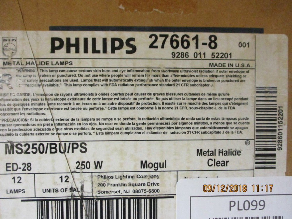 27661 Philips Pulse Start - Metal Halide - Unprotected Arc Tube BRAND NEW!