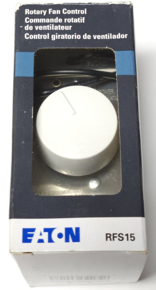 EATON RFS15-W RFS15 Rotary Fan SPEED CONTROL SWITCH 1.5 AMP 120 VAC 3 SPEED