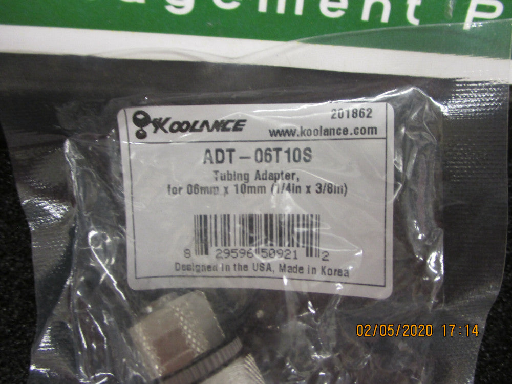 Koolance - ADT-06T10S - FITTING, ADAPTOR, 1/4 NPT TO 3/8 NPT TUBE, New