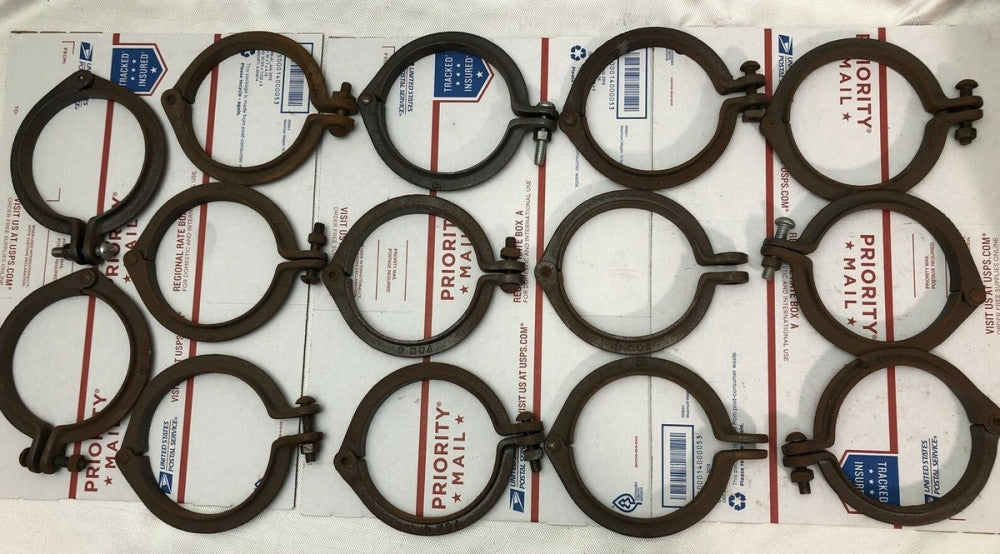Set of 14 split type swivel Pipe Hangers 4'' inch steel 