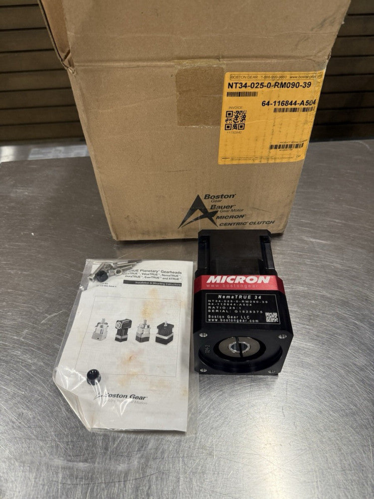 Boston Gear NT34-025-0-RM090-39 Planetary Gearbox 64-116844-A504 NemaTrue 34 New