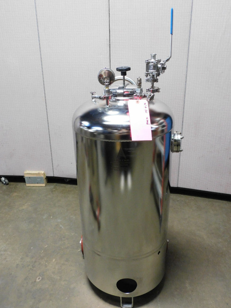 APACHE 180-37.4 STAINLESS PRESSURE VESSEL TANK 37.4 GAL 141.5 LITER 140PSI 100°F