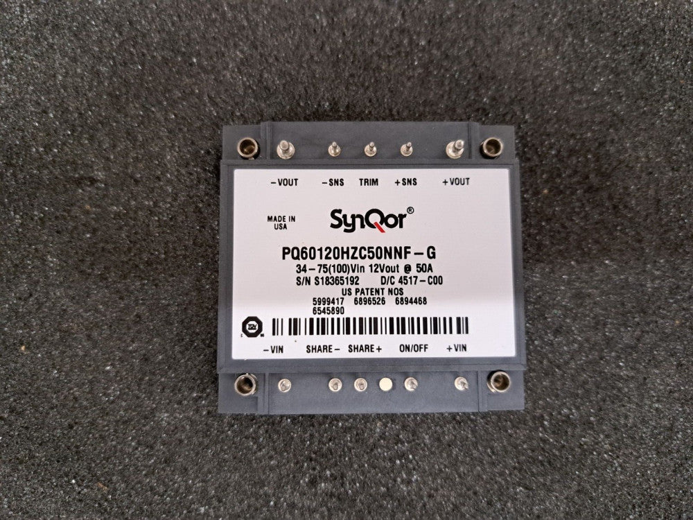 New, Synqor, PQ60120HZC50NNF-G, CONV DC/DC 35-75V 600W H-BRICK