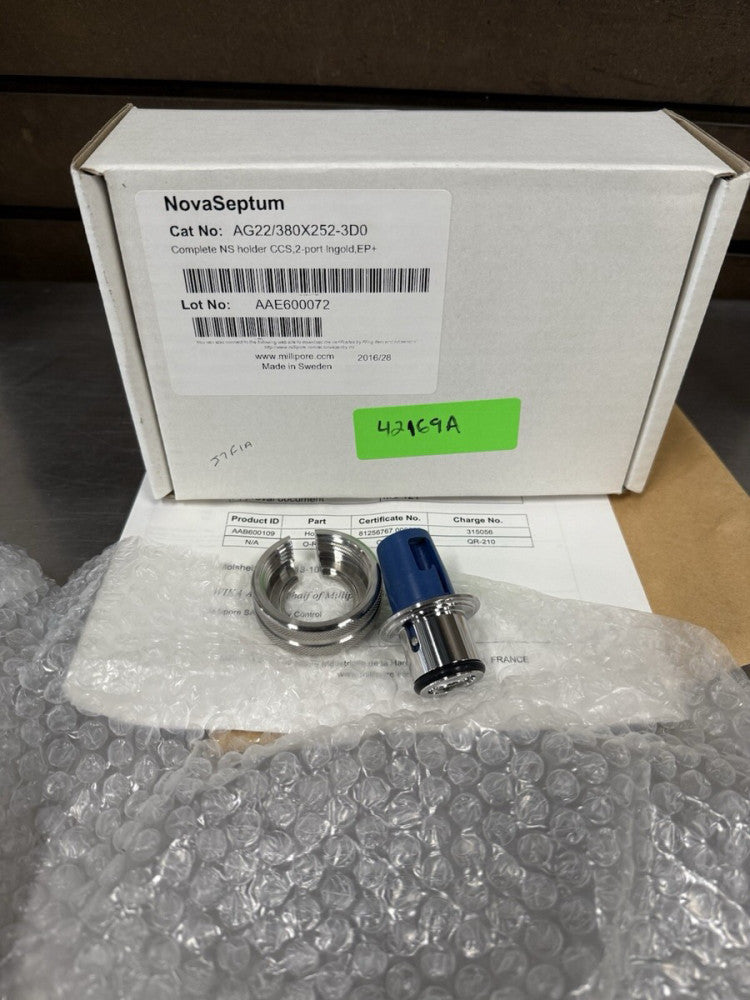 Millipore NovaSeptum AG22 380X252-3D0 NS Holder CCS, 2Port Ingold, EP+ NEW 2016