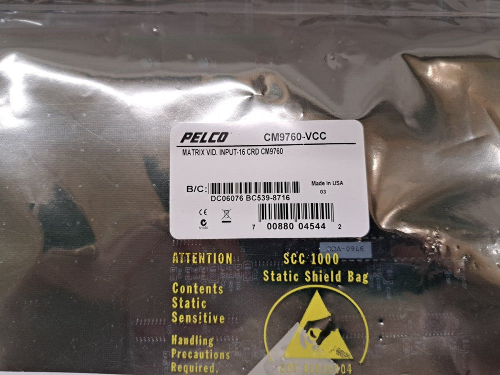 New, Pelco, CM9760-VCC, Video Input Data Manager Matrix Code Distribution Unit