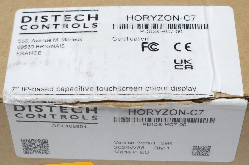 DISTECH CONTROLS HORYZON C7 IP 7" TOUCH SCREEN Panel Operator Color Display 24 V