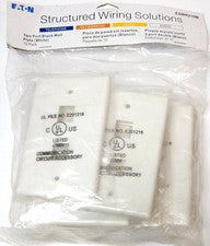PACK OF 10 EATON ESWR210W 2 Port White Blank Wall Plate for Telephone Networking