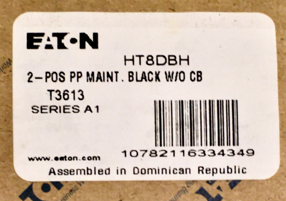 EATON CUTLER HAMMER HT8DBH 2 Position Black Mushroom Head Push Pull Operator