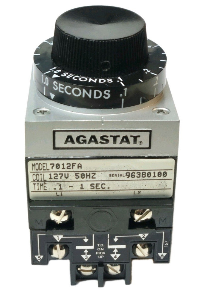 AGASTAT MODEL 7012FA 120 127VAC Timing Relay Timer .1-1 Second NO MOUNTING PLATE
