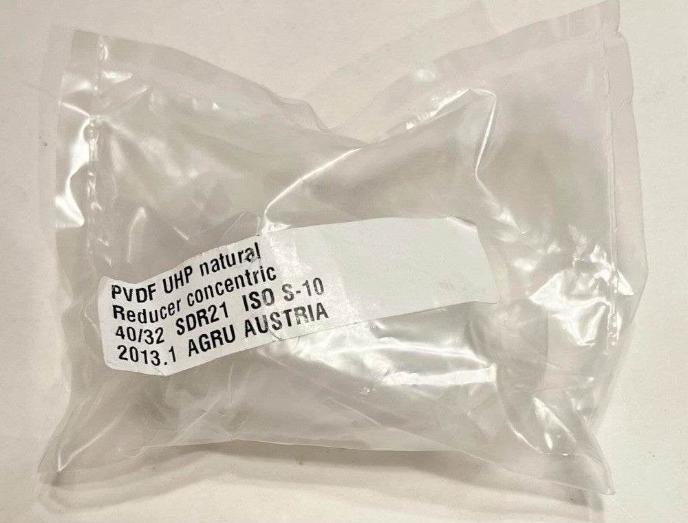 AGRU PVDF UHP Natural Reducer Concentric 40/32 SDR21 ISO S 10 2013.1