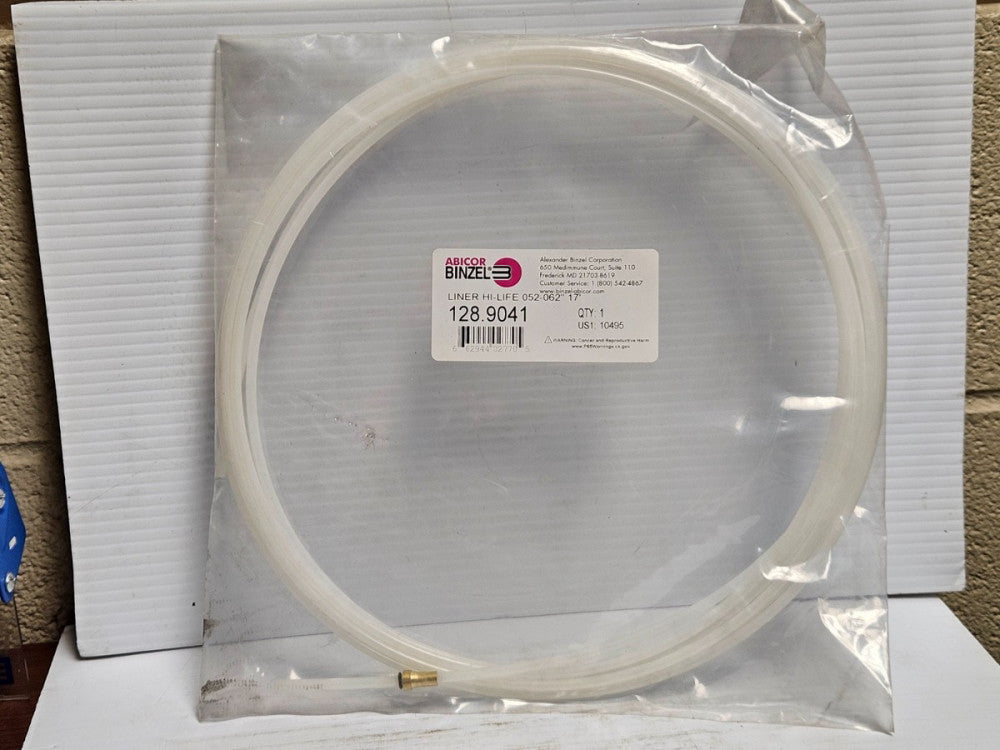 Abicor Binzel Conduit Liner Hi-Life 128.9041 052-062" 17' Ft New