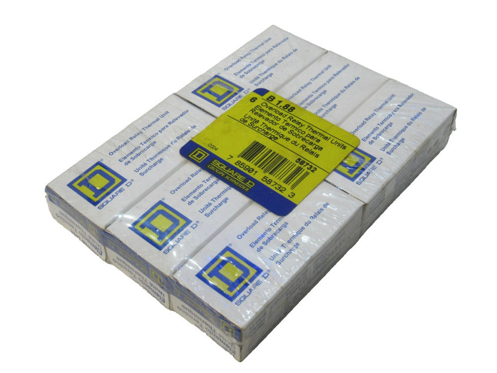 Square D B1.88 , B 1.88 , B-1.88 Overload Relay (New -Lot of 6)