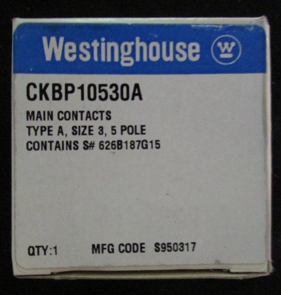 WESTINGHOUSE CUTLER HAMMER CKBP10530A A200 Size 3 Contact Kit 5 Pole 626B187G15