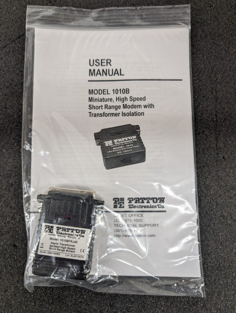 New, Patton Electronics, 1010BFRJ45, Async, 4-wire, transformer isolated short