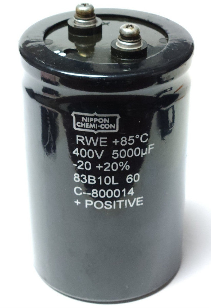 NIPPON CHEMI-CON C 800014 400 VDC CAPACITOR 5000 UF RWE +85°C -20 +20% 83B10L 60