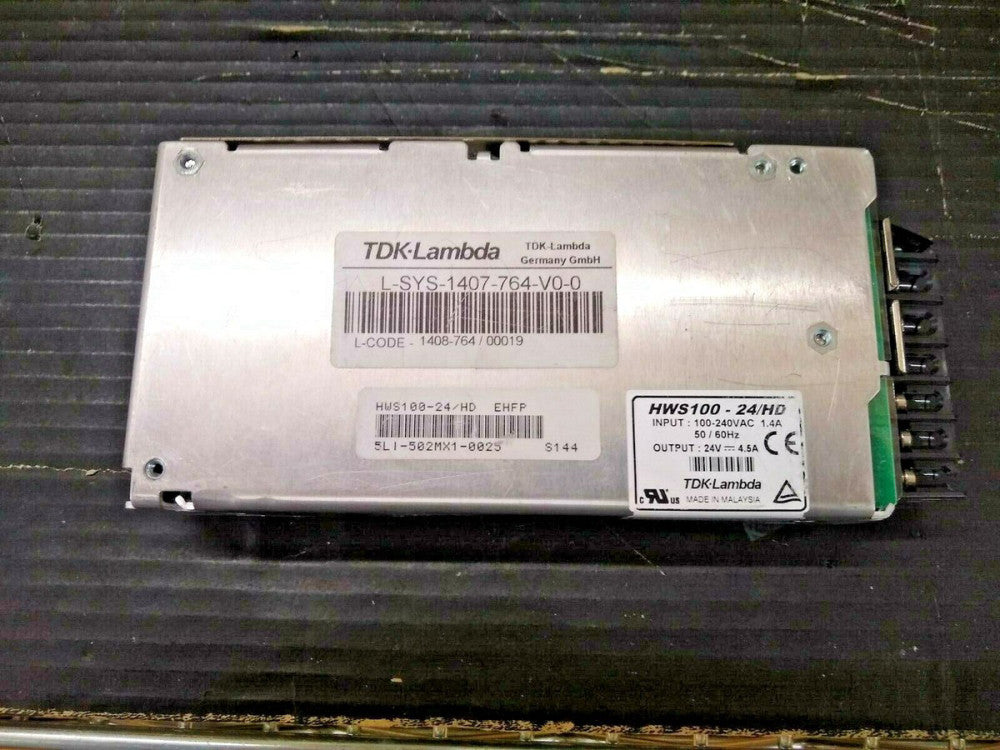 Used, TDK-Lambda, HWS100-24/HD, POWER SUPPLY, 120V AC, 24V DC, 100 WATTS, OPEN 