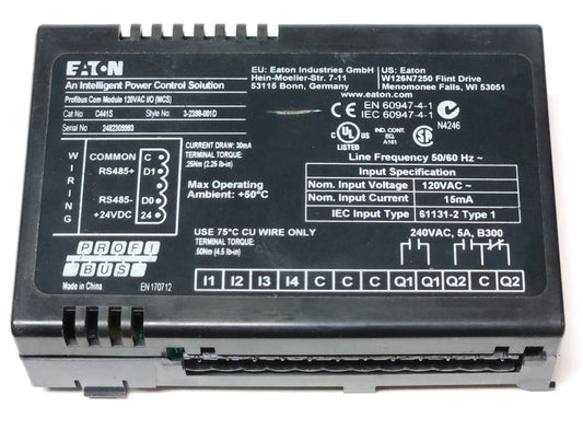 EATON C441S Profibus Control Communications Module Programmable Logic 120 VAC