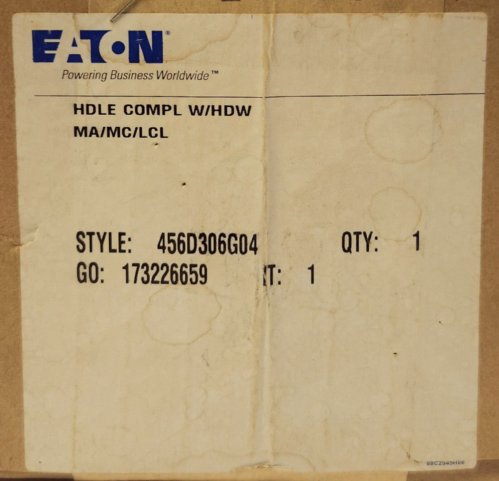 CUTLER HAMMER WESTINGHOUSE Type MA HMA MC HMC LCL Breaker Handle 456D306G04