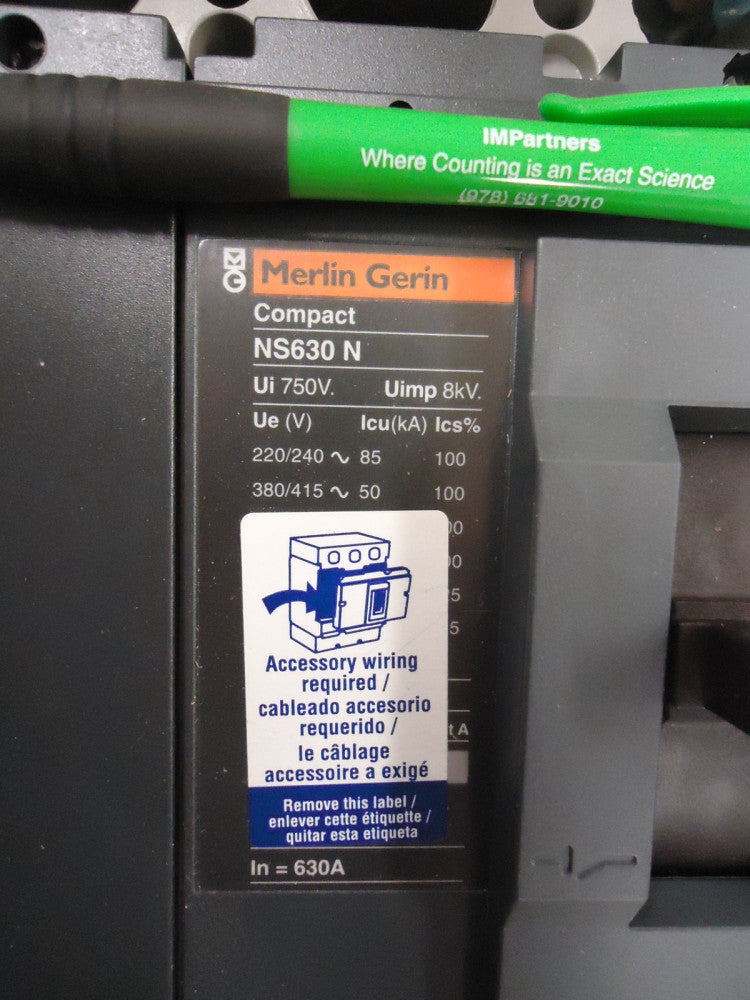 New, Merlin Gerin, NJNFE46630E20AASD,  600A Circuit Breaker