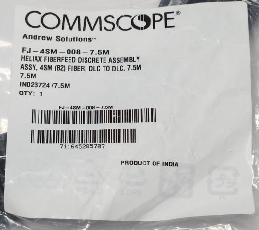 COMMSCOPE ANDREW SOLITIONS FJ 4SM 008 7.5M Heliax Fiberfeed Discreet Cable Assem