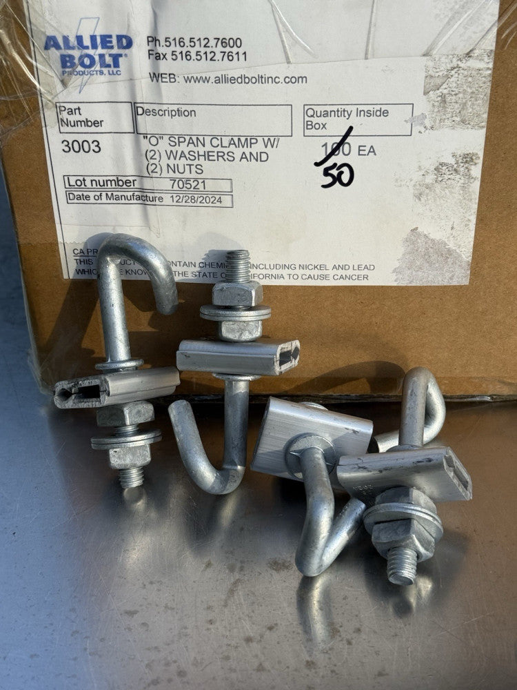 Lot of 50 - Allied Bolt 3003 - O Span Clamp
