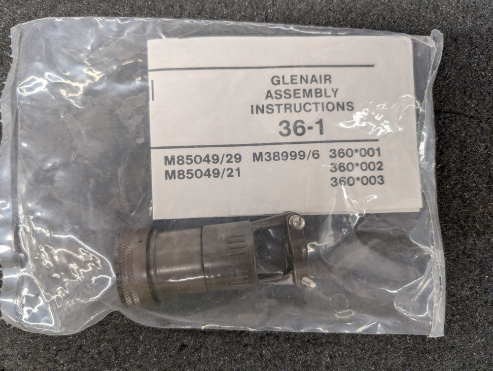New, Glenair, M85049/2119W04, CONNECTOR BACKSHELL