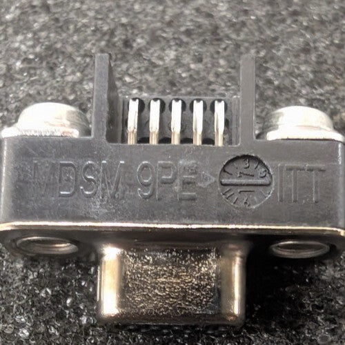 New, ITT, MDSM-9PE-Z10-VR25, CONN MICRO-D PLUG 9POS R/A SLDR