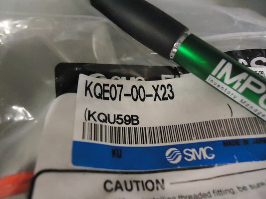 SMC KQE07-00-X23 BULKHEAD UNION ONE-TOUCH TUBE FITTING. Brand New! 7 Pieces!