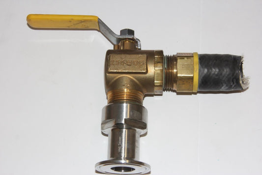 PARKER HANNIFIN 250WOG 1" R-Angle Brass Ball Valve