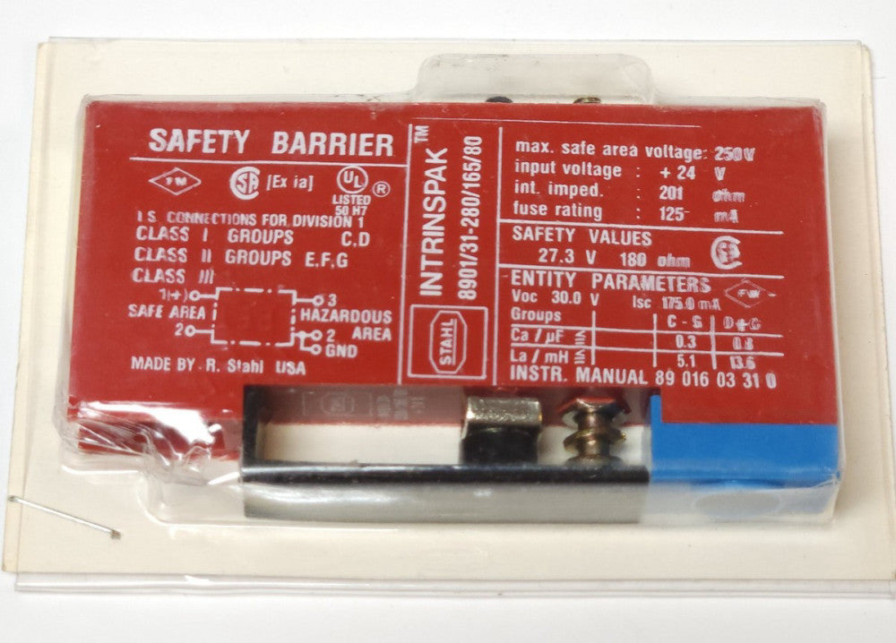 STAHL 8901 31 280 165 80 INSTRINSPAK SAFETY BARRIER 24 Volt