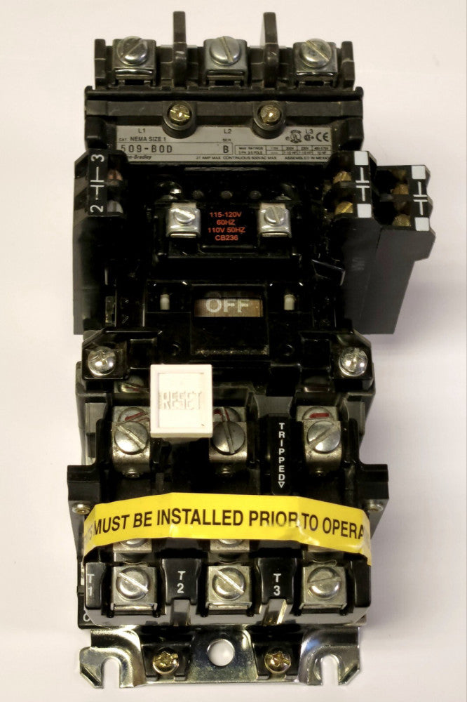 ALLEN BRADLEY 509 BOD 120 VAC Size 1 Starter