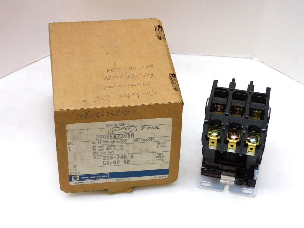 Telemecanique 2200EB230BA Contactor 208-240V Coil 50/60Hz
