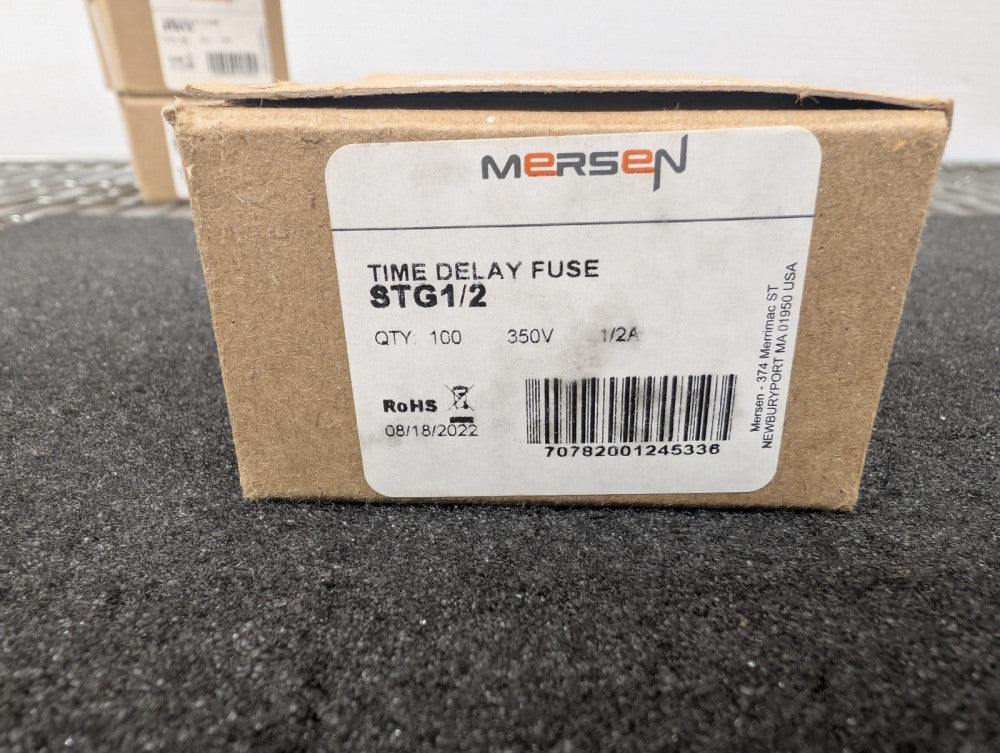 New, Mersen, STG1/2, 350V 1/2A .20X.54 2AG Time Delay Fuse - Lot of 5