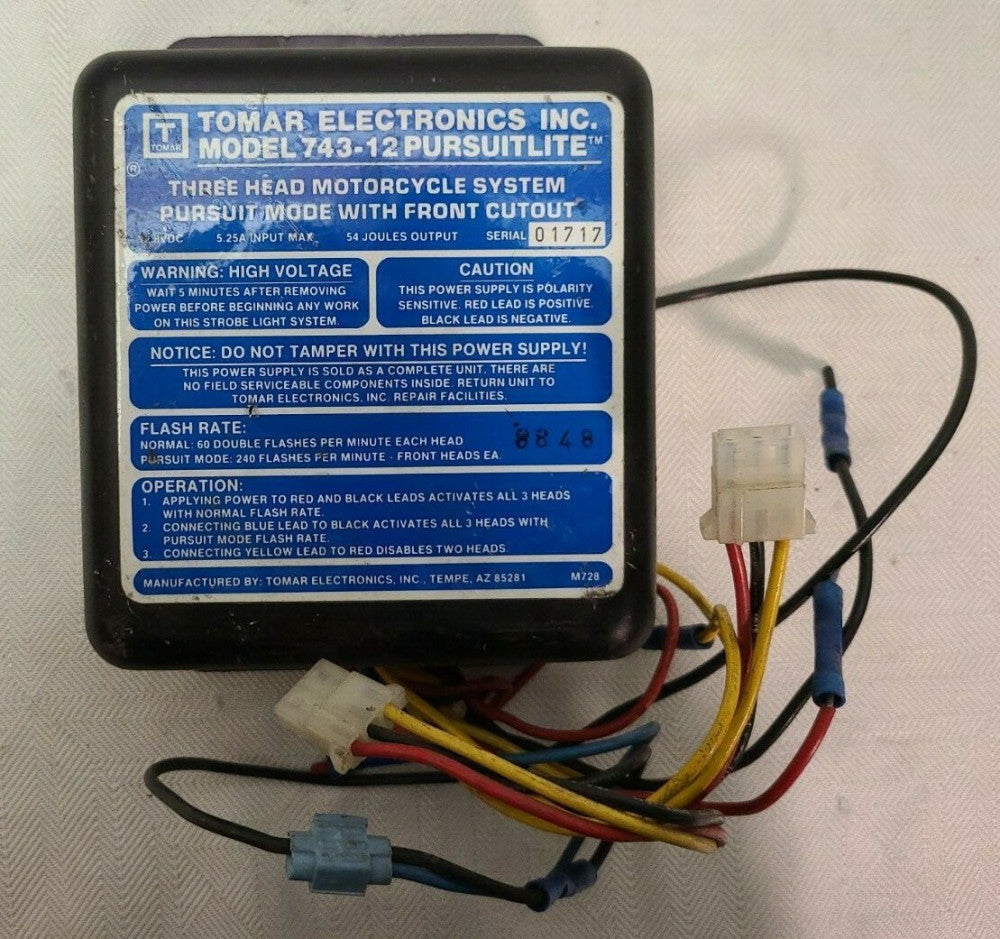 Tomar Electronics 3 Head Motorcycle Power Supply System Pursuitlite Mode 743-12