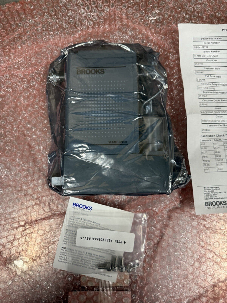 Brooks SLAMf Thermal Mass Flow MF50S/AZ06 SLAMF5031GJB1A2A1 , Gas: N2 - New
