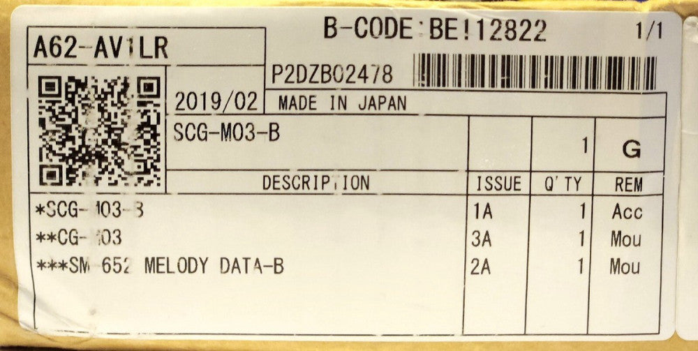 NEC A62 AV1LR EMA SUB-A SCG-M03-B Melody Data-B Module CG M03
