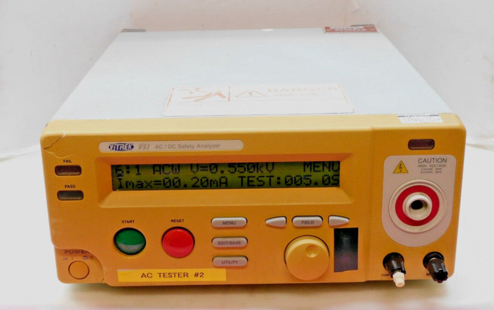 VITREK V51 AC/DC ELECTRICAL SAFETY ANALYZER DAMAGED CORNER