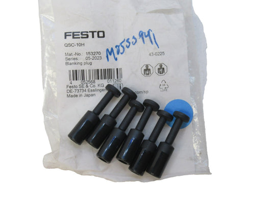 Festo QSC-10H , QSC10H Blanking Plug (New - Lot of 6)
