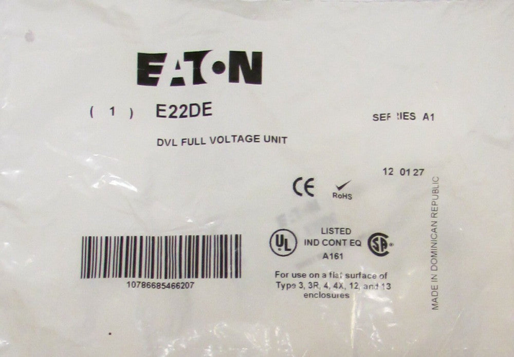 EATON CUTLER HAMMER E22DE 120V LED NEON DVL Full Voltage Pilot Light Module