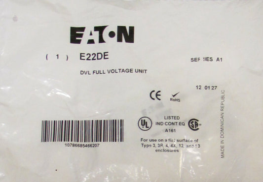 EATON CUTLER HAMMER E22DE 120V LED NEON DVL Full Voltage Pilot Light Module