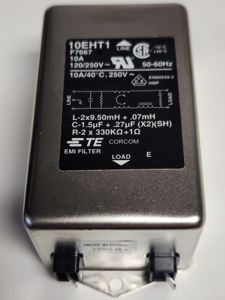 TE CONNECTIVITY 10EHT1 F7667 10 A 120 250 Volt EMI Filter 10 AMP