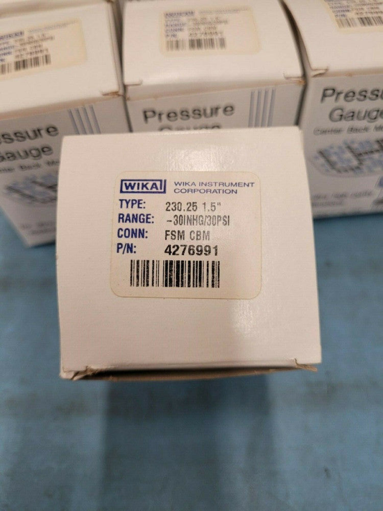 New, Open Box, Wika, 230.25-1.5-CBM-FSM-30-0-30, P/N 4276991, 1.5" SS Gauge