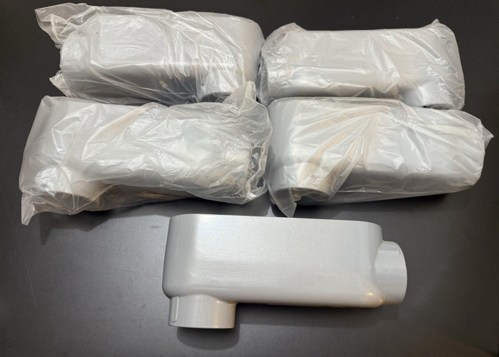 Lot of 5 - Topaz LB6 Aluminum Rigid Conduit Body 2" - New LB200