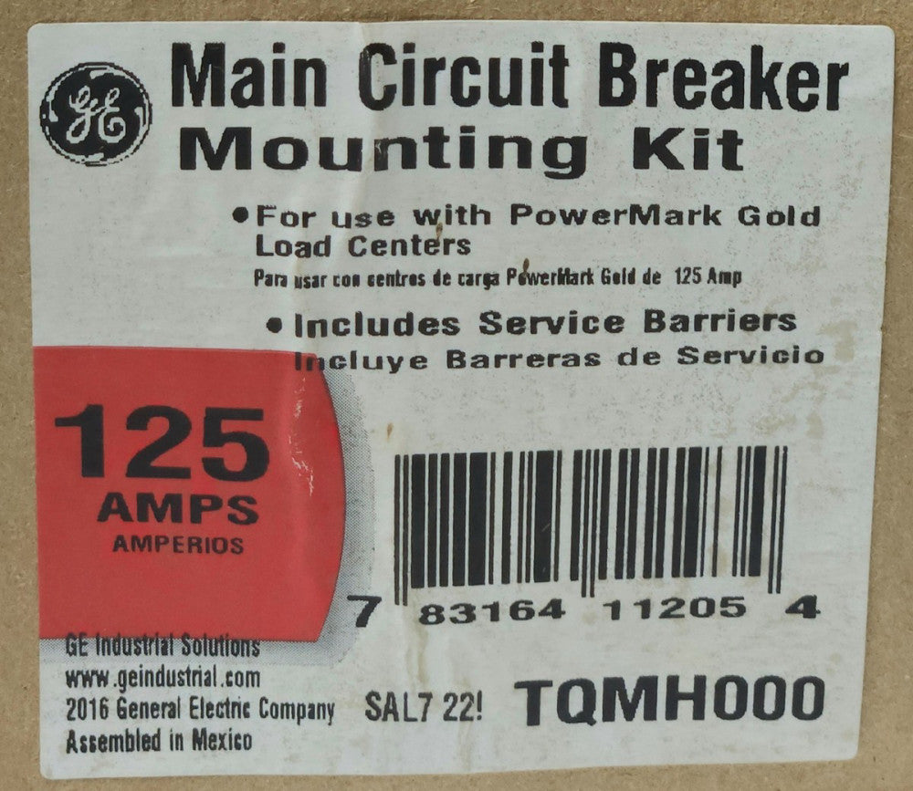 GENERAL ELECTRIC TQMH000 125 AMP Main Circuit Breaker Mounting Kit